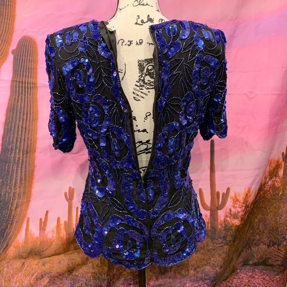 Perfect Sequin iridescent Vintage Blouse - Picture 5 of 6